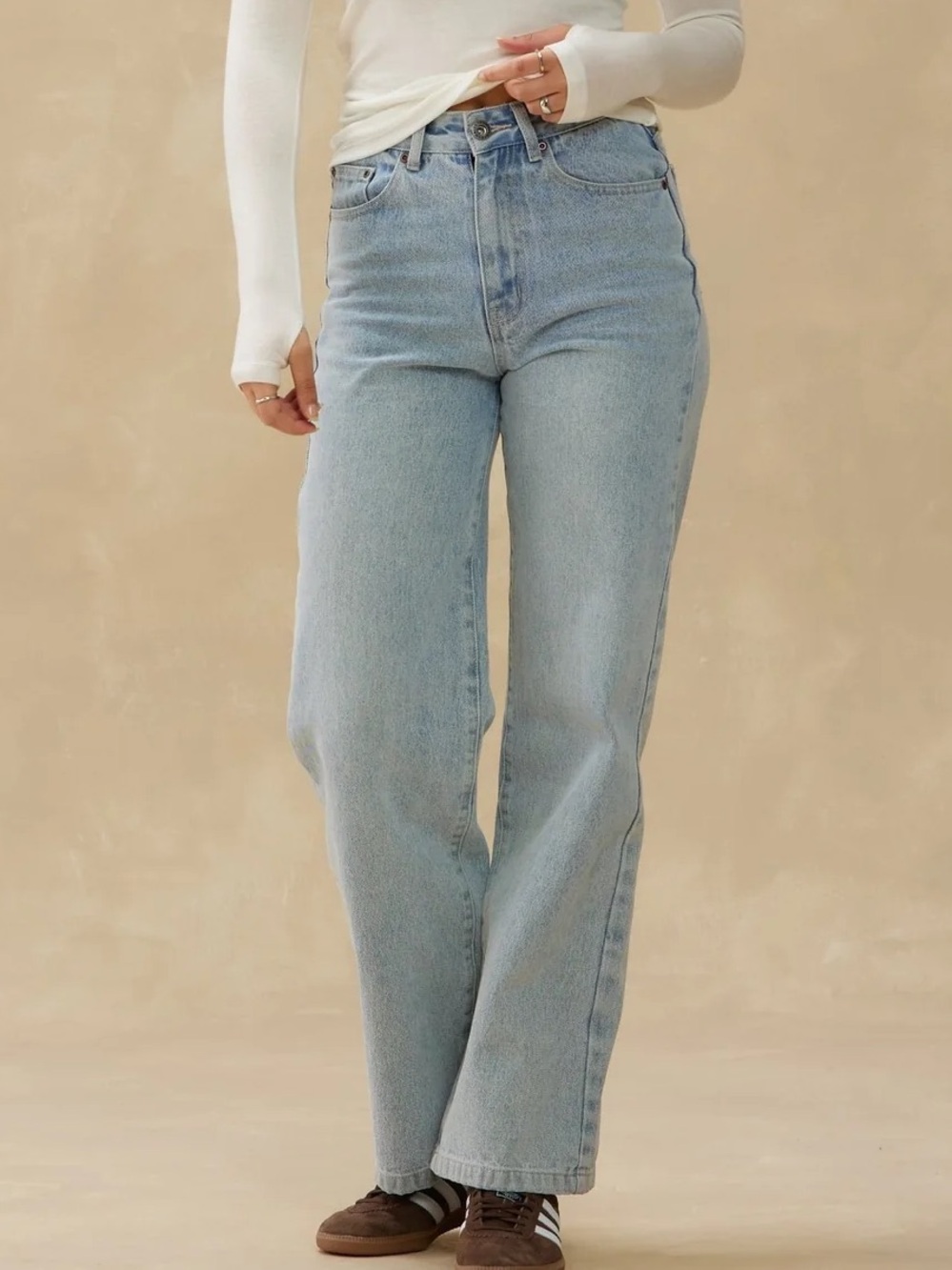 Kuwallla High-Rise Light Blue Wide-Leg Women's Denim Jeans Sz. 24